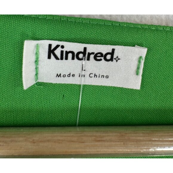 Kindred boho pleated artsy vibrant midi fit flare dress wrap sz L - Picture 2 of 7